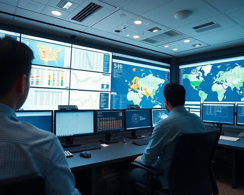 ATMネットワークの状態を表示する監視センター